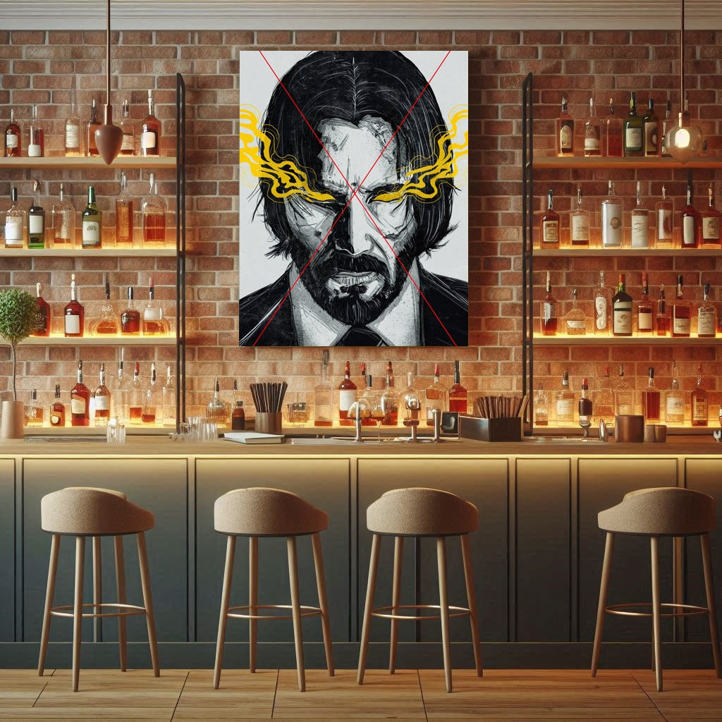 Cuadro Decorativo - John Wick - Acrilico