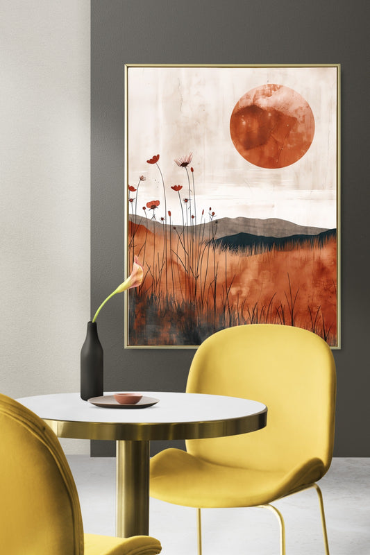 Cuadro Decorativo - Cielo Rojo - Acrilico
